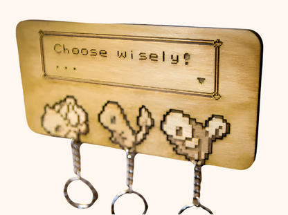 🔒 Pokémon Family Key Mount 🪵 | Custom Bamboo key holder set.